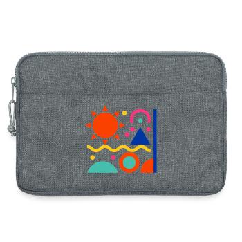 Bunte Formen - Laptoptasche 13" - Grau meliert - Vorne