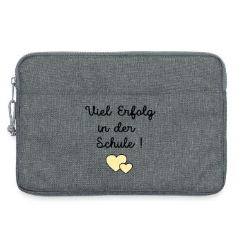 Erfolg Schule Herz - Laptoptasche 13" - Grau meliert - Vorne