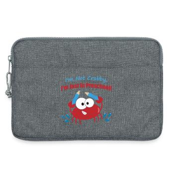 Preschool Crab with Pencils - Laptop bag 13" - heather grey - Front