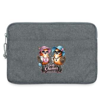 Beste Chickas – Immer mit Stil - Laptoptasche 13" - Grau meliert - Vorne