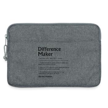 Difference Maker Lehrer-Geschenkschule - Laptoptasche 13" - Grau meliert - Vorne