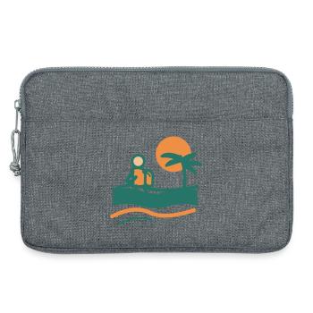 Backpacker am Palmenstrand - Laptoptasche 13" - Grau meliert - Vorne