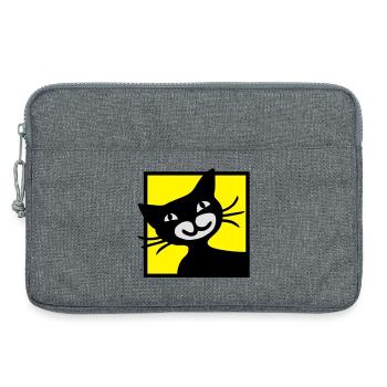 Katze - Laptoptasche 13" - Grau meliert - Vorne