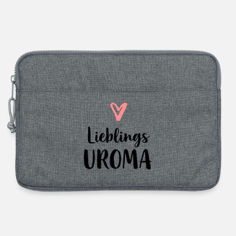 Lieblings Uroma Geschenk Muttertag Geburtstag - Laptoptasche 13" - Grau meliert