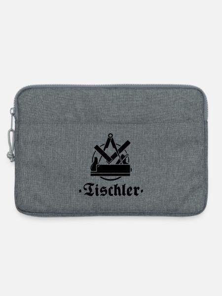 Tischler, Zunftzeichen mit alter Schrift - Laptoptasche 13" - Grau meliert
