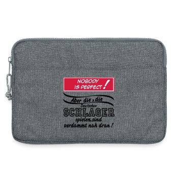 Schlager Party , Schlager Musik , Nobody is perfec - Laptoptasche 13" - Grau meliert - Vorne