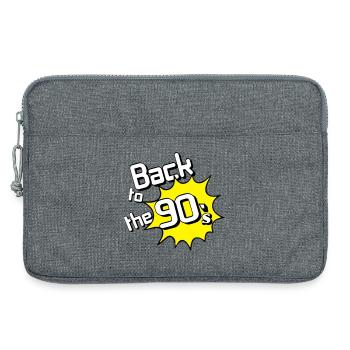 Fête des années 90 , Soirée à thème , Années 90 Retour à (25) - Sacoche pour ordinateur portable 13 pouces - gris chiné - Devant