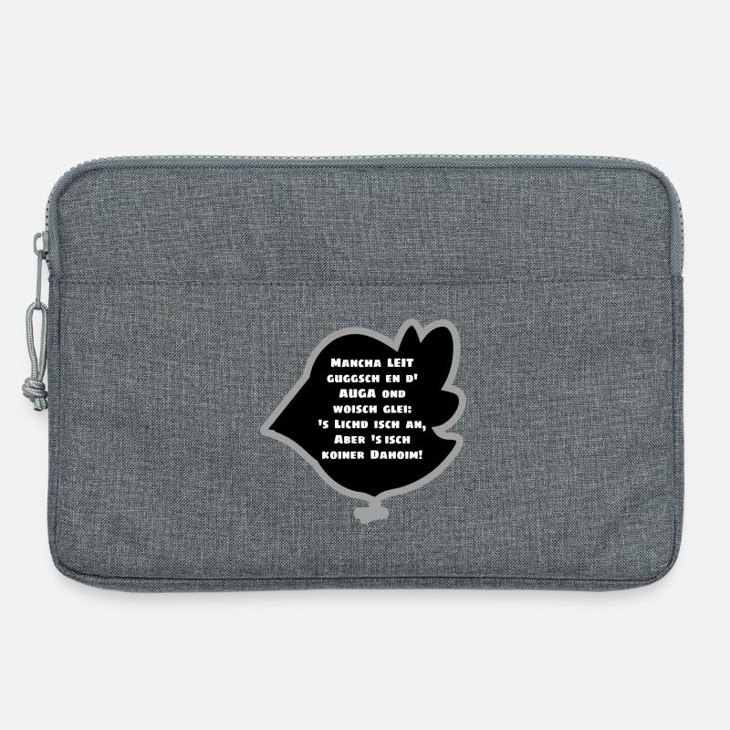 SCHWÄBISCHER SPRUCH - Laptoptasche 13" - Grau meliert