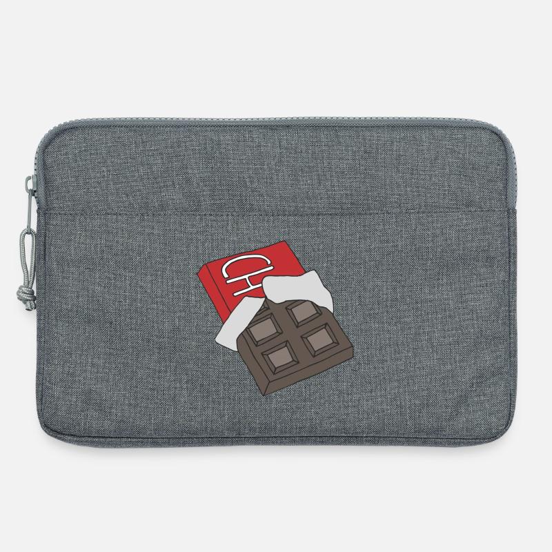 Schokolade - Laptoptasche 13" - Grau meliert