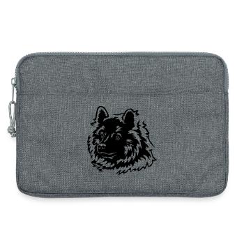 Eurasier Kopf - Laptoptasche 13" - Grau meliert - Vorne