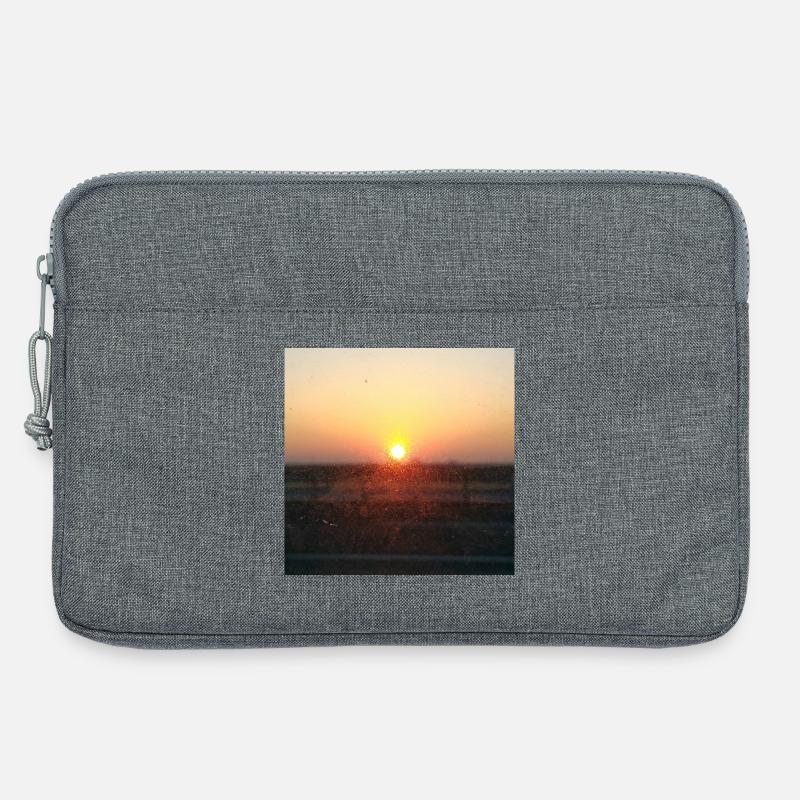 Sonnenuntergangsstrahl auf Glas - Laptoptasche 13" - Grau meliert
