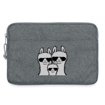 Lama Famille Parents Enfant - Sacoche pour ordinateur portable 13 pouces - gris chiné - Devant