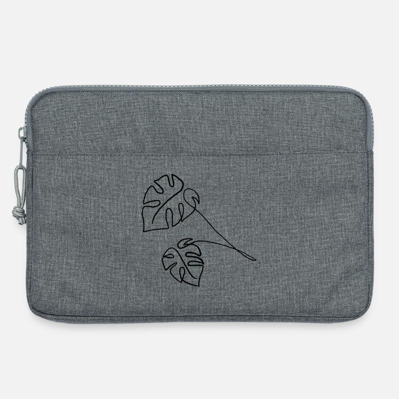 Monstera - Laptoptasche 13" - Grau meliert