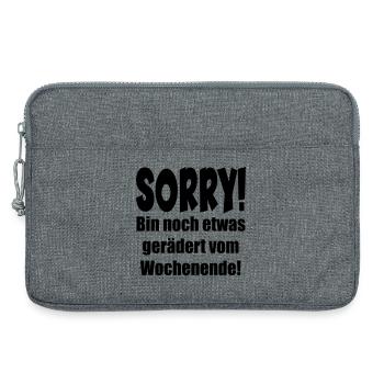 MÜDE - ERSCHÖPFUNG SPRÜCHE WOCHENENDE - ENERGIE - Laptoptasche 13" - Grau meliert - Vorne