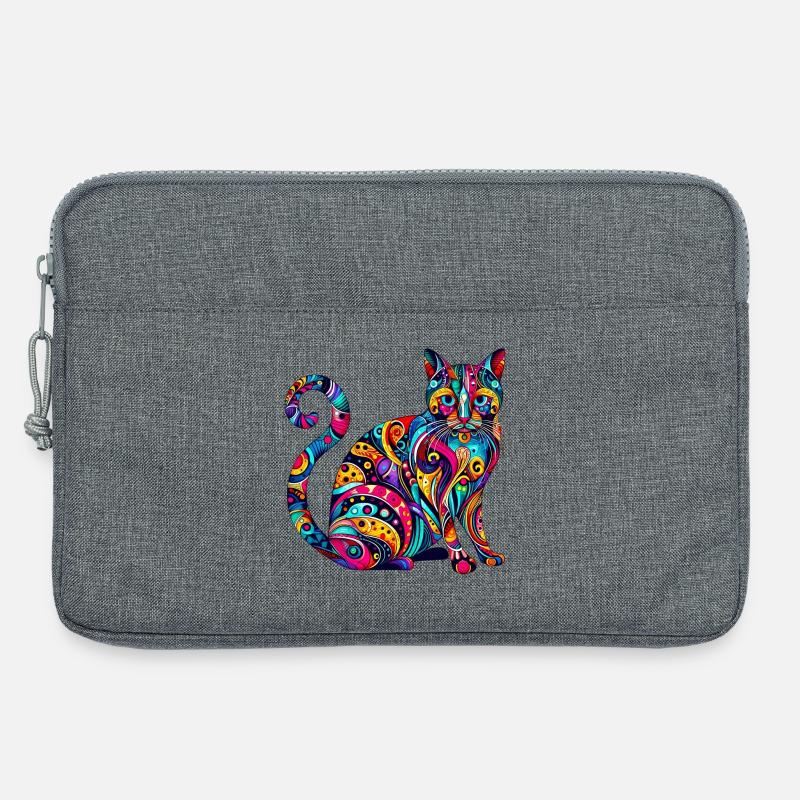 Katze - Laptoptasche 13" - Grau meliert