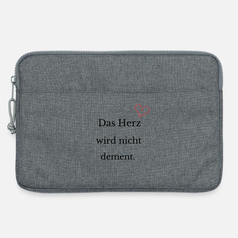 Das Herz wird nicht dement - Laptoptasche 13" - Grau meliert