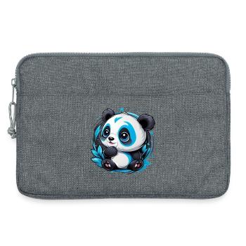 Panda Bear Small and Cute - Laptop bag 13" - heather grey - Front