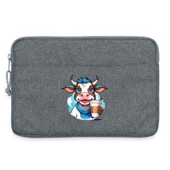 Coffee Cow - Laptop bag 13" - heather grey - Front