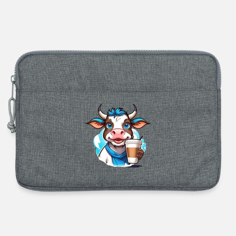 Coffee Cow - Laptoptasche 13" - Grau meliert