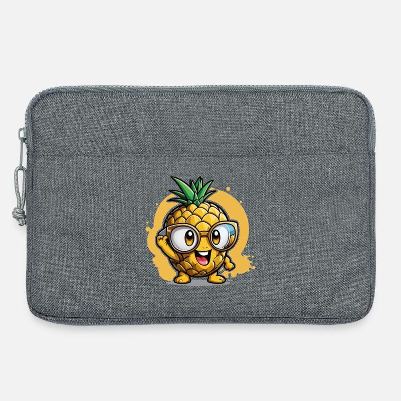 Kleine Ananas - Laptoptasche 13" - Grau meliert