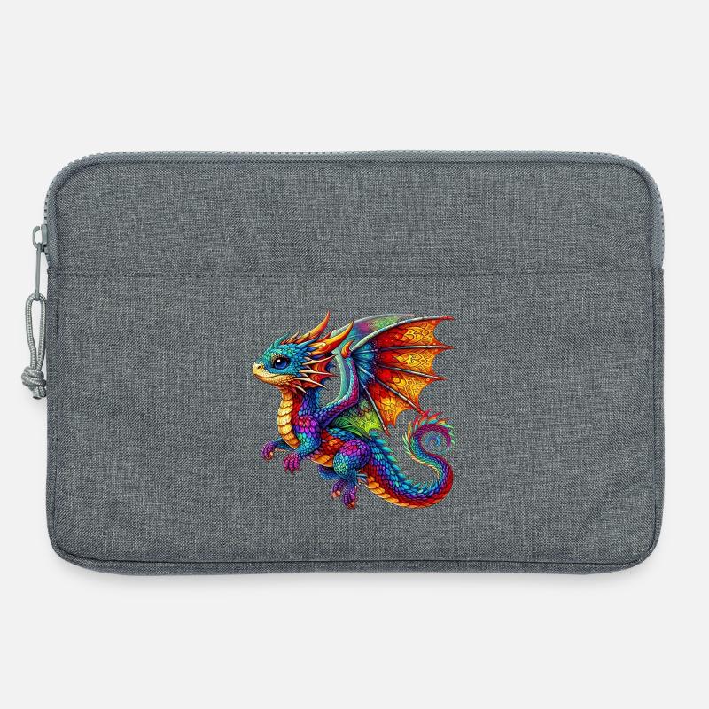 Drache - Laptoptasche 13" - Grau meliert