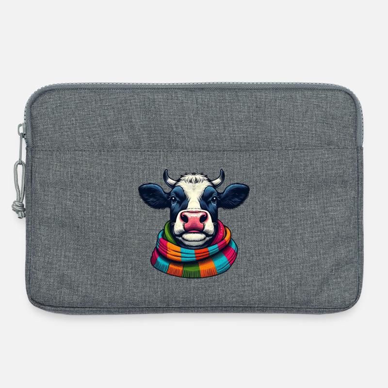 Kuh - Laptoptasche 13" - Grau meliert