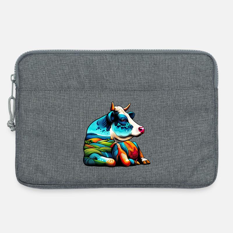 Kuh - Laptoptasche 13" - Grau meliert