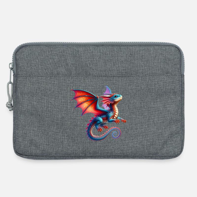 Drache - Laptoptasche 13" - Grau meliert
