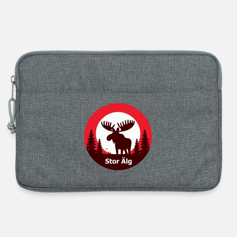 Stor älg - Laptoptasche 13" - Grau meliert