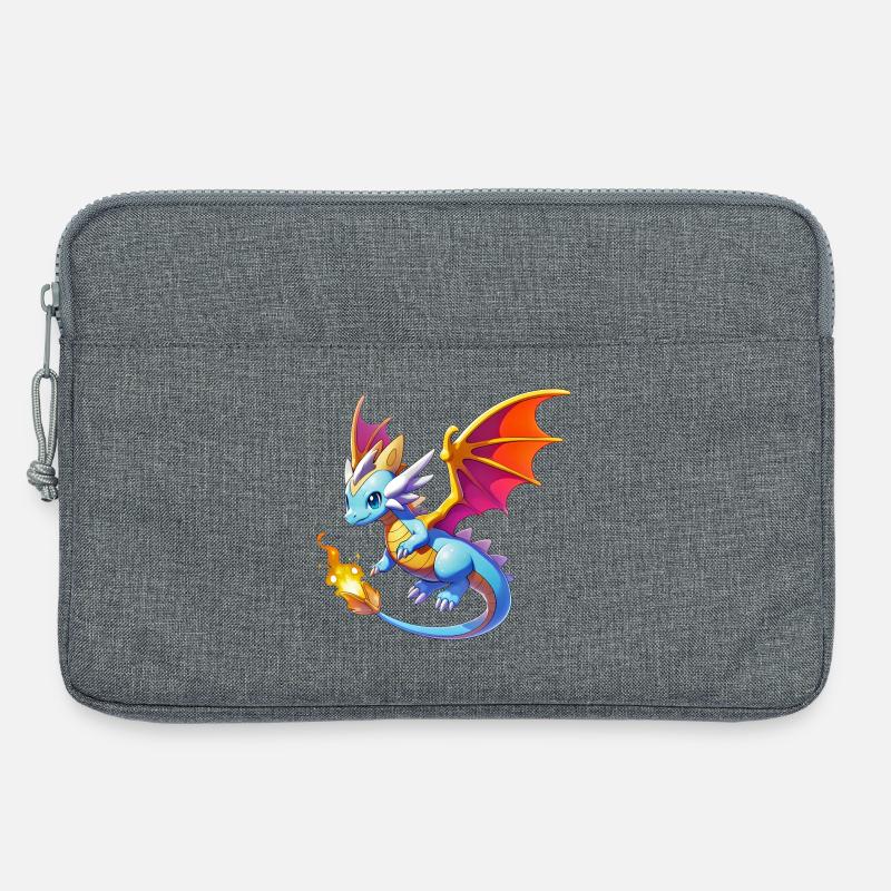 Drache - Laptoptasche 13" - Grau meliert