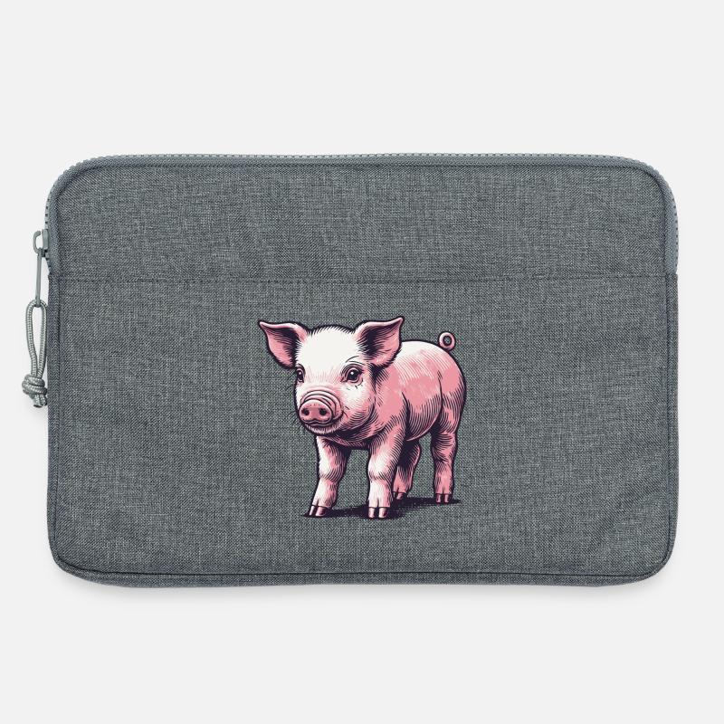 Ferkel - Laptoptasche 13" - Grau meliert