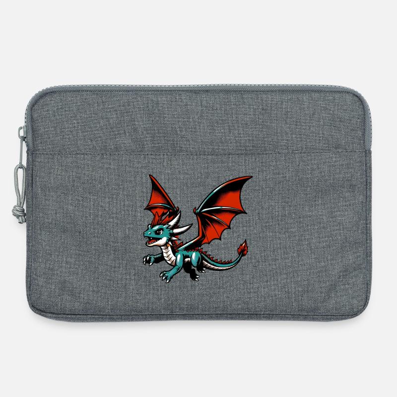 Drache - Laptoptasche 13" - Grau meliert