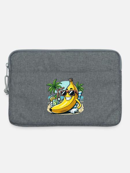 Entspannte Banane - Laptoptasche 13" - Grau meliert