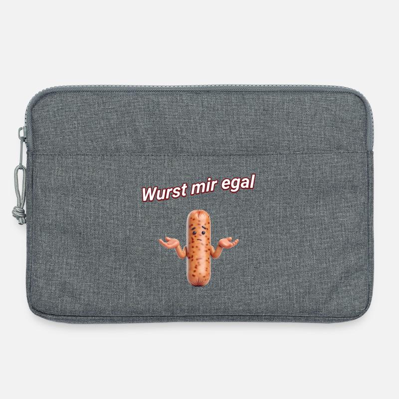 Wurst mir egal - Laptoptasche 13" - Grau meliert