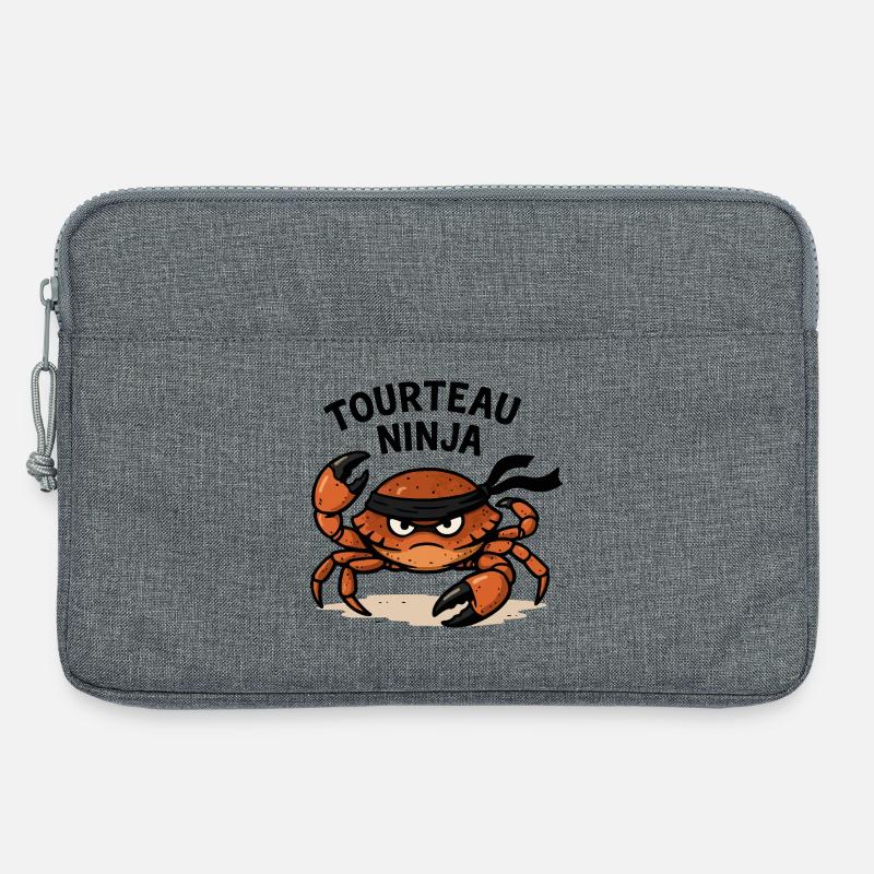 Ninja-Krabbe - Laptoptasche 13" - Grau meliert
