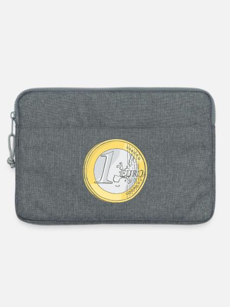 Ein Euro - Laptoptasche 13" - Grau meliert
