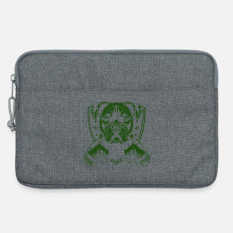 boxer-hund- - Laptoptasche 13" - Grau meliert