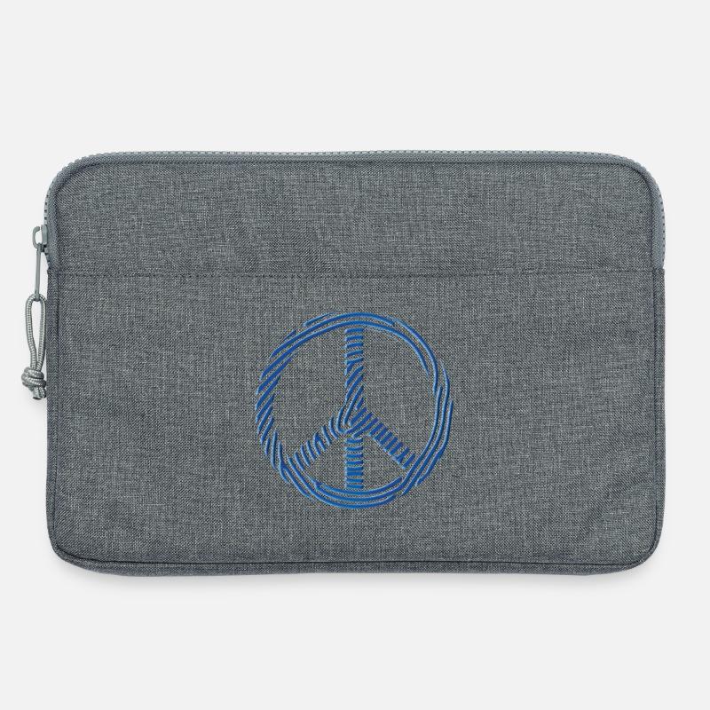 Peace-Zeichen - Laptoptasche 13" - Grau meliert