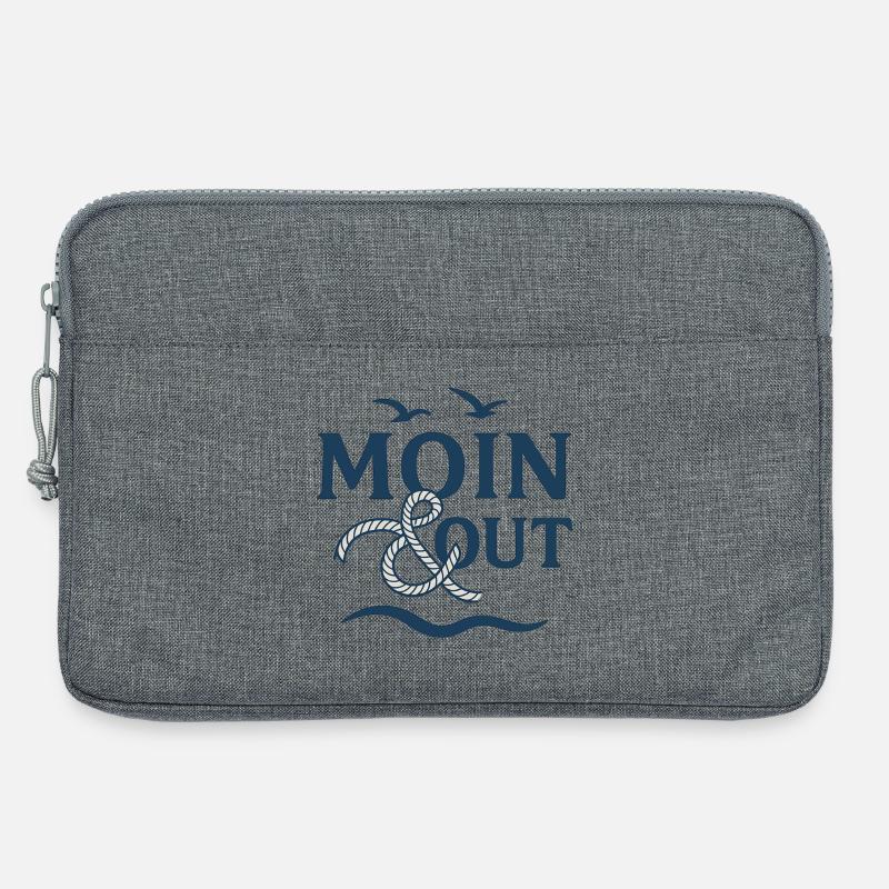 Moin & Out Nautik Logo - Laptoptasche 13" - Grau meliert