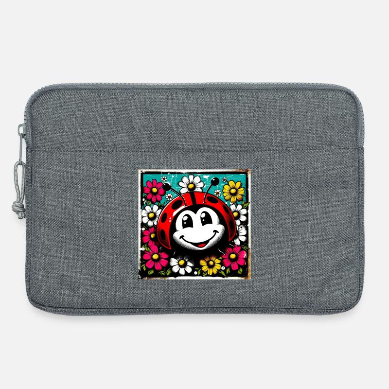 Marienkäfer - Laptoptasche 13" - Grau meliert