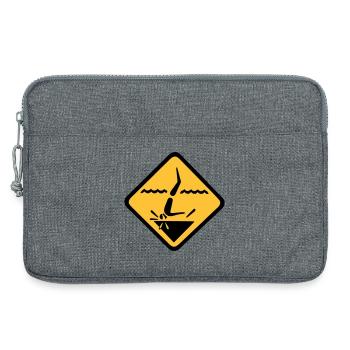 Graphique de signe de plongée - Sacoche pour ordinateur portable 13 pouces - gris chiné - Devant