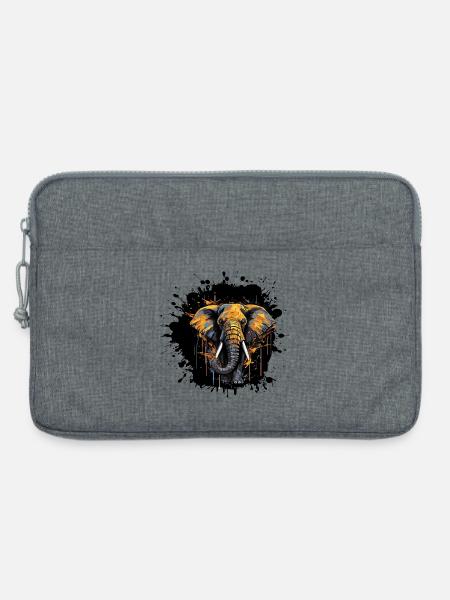 Elefant Splash - Laptoptasche 13" - Grau meliert