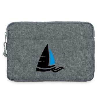 SeaAir Sail Coat of Arms Sailboat Logo Sailing - Laptop bag 13" - heather grey - Front