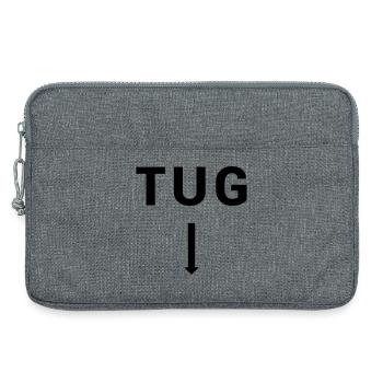TUG Tugboat - Seafaring Sailing Ship Captain - Laptop bag 13" - heather grey - Front