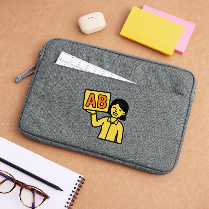 Teacher Elementary School ABC Vector Laptop bag 13"