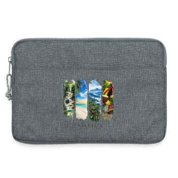 Voyage de vacances en Jamaïque – Reggae caribéen & culture - Sacoche pour ordinateur portable 13 pouces - gris chiné - Devant