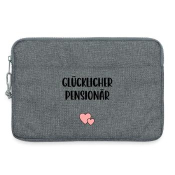 Glücklicher Pensionär Herz - Laptoptasche 13" - Grau meliert - Vorne