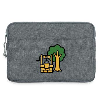 Draw Fountain Village Logo - Sacoche pour ordinateur portable 13 pouces - gris chiné - Devant