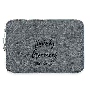 Fabriqué par des Allemands - Sacoche pour ordinateur portable 13 pouces - gris chiné - Devant