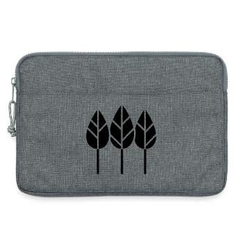 Motif horticole des trois arbres du jardinier - Sacoche pour ordinateur portable 13 pouces - gris chiné - Devant